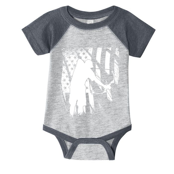 Bowfishing Americana Infant Baby Jersey Bodysuit