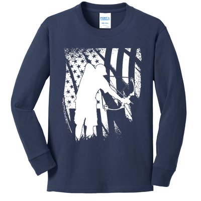 Bowfishing Americana Kids Long Sleeve Shirt