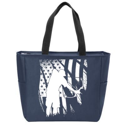 Bowfishing Americana Zip Tote Bag