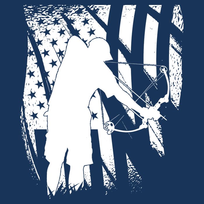 Bowfishing Americana Zip Tote Bag