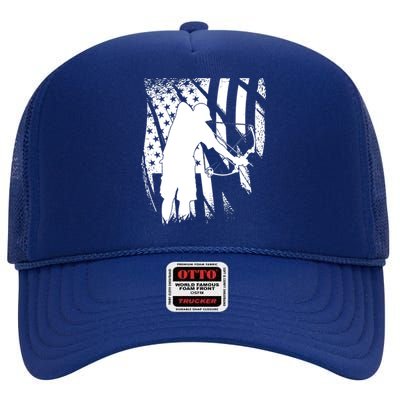 Bowfishing Americana High Crown Mesh Back Trucker Hat