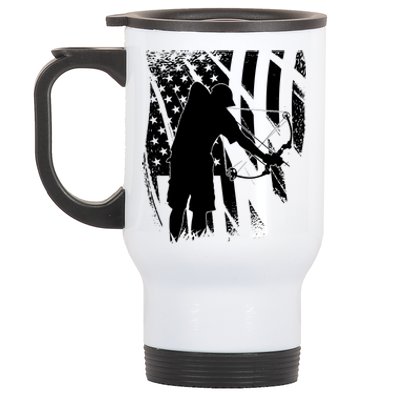 Bowfishing Americana Stainless Steel Travel Mug