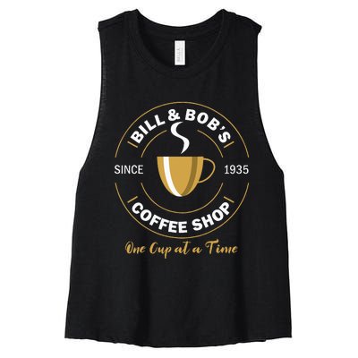 Bill And Bobs Coffee Shop Aa Recovery Women's Racerback Cropped Tank