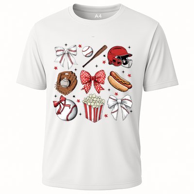 Baseball And Bows Collection Cooling Performance Crew T-Shirt