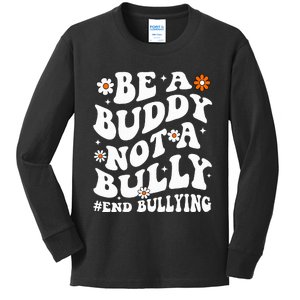 Be A Buddy Not A Bully Unity Day Orange Anti Bullying  Kids Long Sleeve Shirt