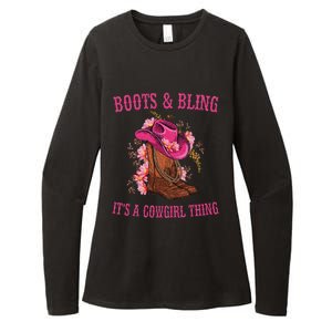 Boots And Bling Its A Cowgirl Thing Cute Love Country Life Womens CVC Long Sleeve Shirt