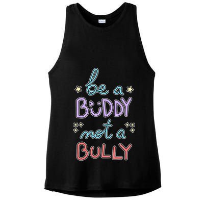 Be A Buddy Not A Bully Anti Bullying Ladies PosiCharge Tri-Blend Wicking Tank