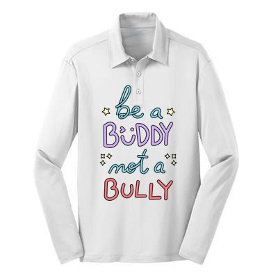 Be A Buddy Not A Bully Anti Bullying Silk Touch Performance Long Sleeve Polo