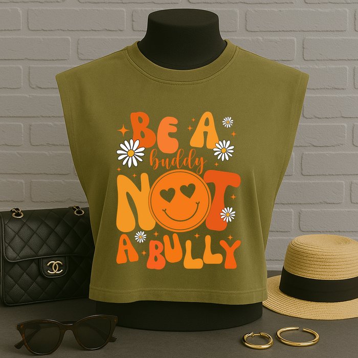 Be A Buddy Not A Bully Unity Day Anti Bullying Garment-Dyed Women's Muscle Tee