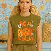Be A Buddy Not A Bully Unity Day Anti Bullying Garment-Dyed Women's Muscle Tee