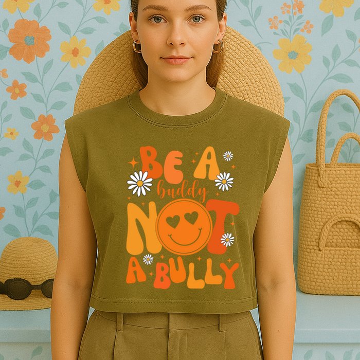 Be A Buddy Not A Bully Unity Day Anti Bullying Garment-Dyed Women's Muscle Tee