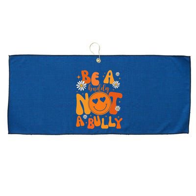 Be A Buddy Not A Bully Unity Day Anti Bullying Large Microfiber Waffle Golf Towel