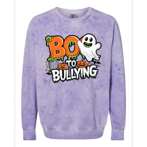 Boo Anti Bullying Funny Halloween Orange Unity Day Colorblast Crewneck Sweatshirt