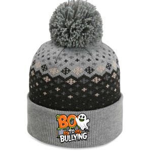 Boo Anti Bullying Funny Halloween Orange Unity Day The Baniff Cuffed Pom Beanie