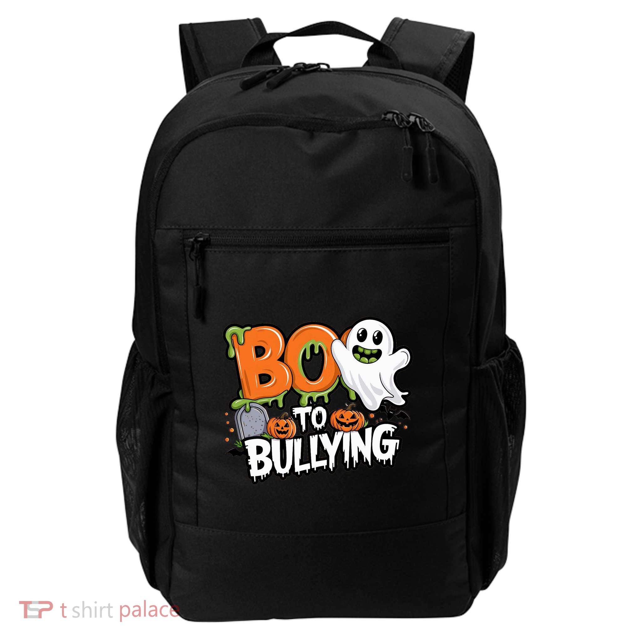 Boo Anti Bullying Funny Halloween Orange Unity Day Daily Commute Backpack