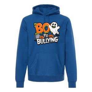 Boo Anti Bullying Funny Halloween Orange Unity Day Premium Hoodie