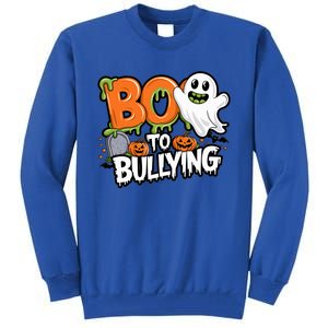 Boo Anti Bullying Funny Halloween Orange Unity Day Tall Sweatshirt