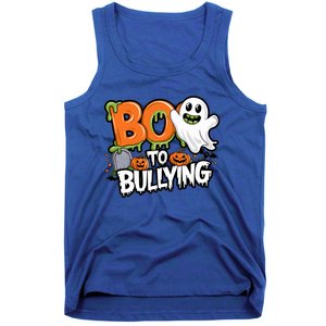 Boo Anti Bullying Funny Halloween Orange Unity Day Tank Top