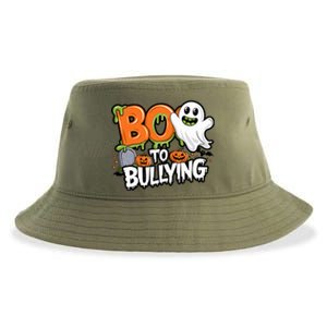 Boo Anti Bullying Funny Halloween Orange Unity Day Sustainable Bucket Hat