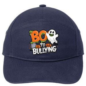 Boo Anti Bullying Funny Halloween Orange Unity Day 7-Panel Snapback Hat