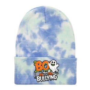 Boo Anti Bullying Funny Halloween Orange Unity Day Tie Dye 12in Knit Beanie