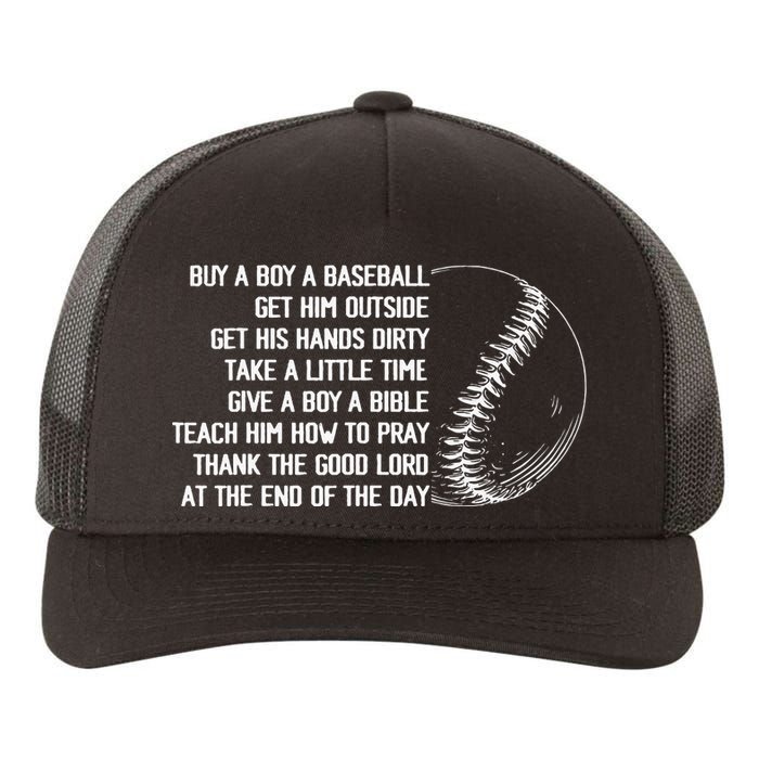 Buy A Baseball Get Him Outside Mother Father Gift Yupoong Adult 5-Panel Trucker Hat