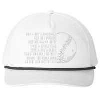 Buy A Baseball Get Him Outside Mother Father Gift Snapback Five-Panel Rope Hat