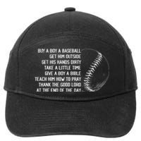 Buy A Baseball Get Him Outside Mother Father Gift 7-Panel Snapback Hat