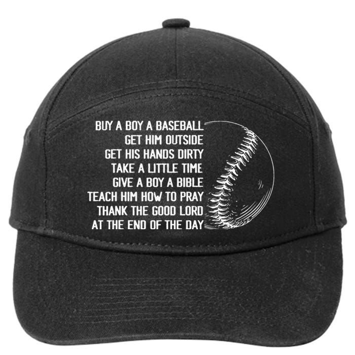 Buy A Baseball Get Him Outside Mother Father Gift 7-Panel Snapback Hat