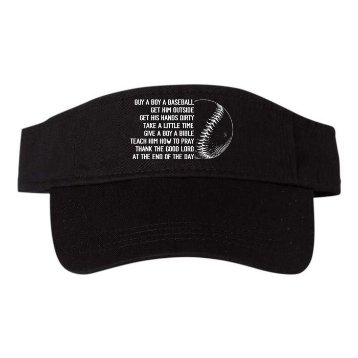 Buy A Baseball Get Him Outside Mother Father Gift Valucap Bio-Washed Visor