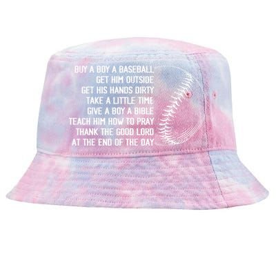 Buy A Baseball Get Him Outside Mother Father Gift Tie-Dyed Bucket Hat