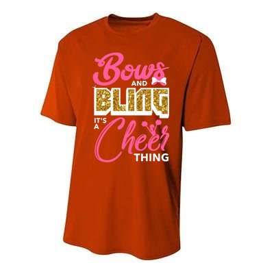 Bows And Bling It's A Cheer Thing Cheerleading Cheerleader Funny Gift Performance Sprint T-Shirt