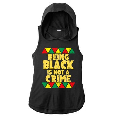 Being A Black Is Not A Crime Ladies PosiCharge Tri-Blend Wicking Draft Hoodie Tank