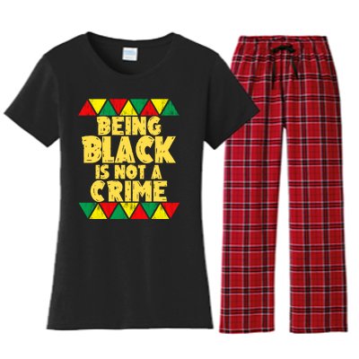 Being A Black Is Not A Crime Women's Flannel Pajama Set