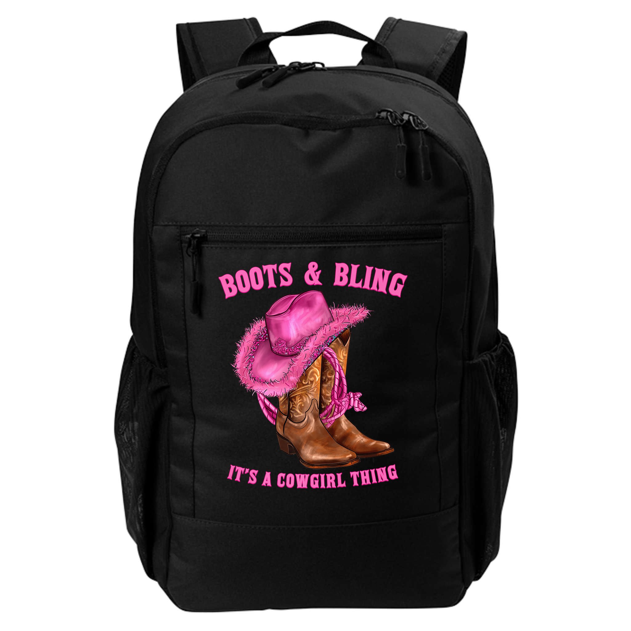 Boot And Bling It'S A Cowgirl Thing Western Rodeo Cowgirl Backpack