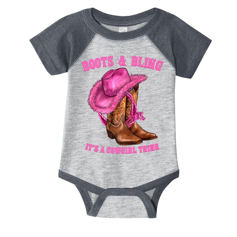 Boot And Bling It'S A Cowgirl Thing Western Rodeo Cowgirl Infant Baby Jersey Bodysuit