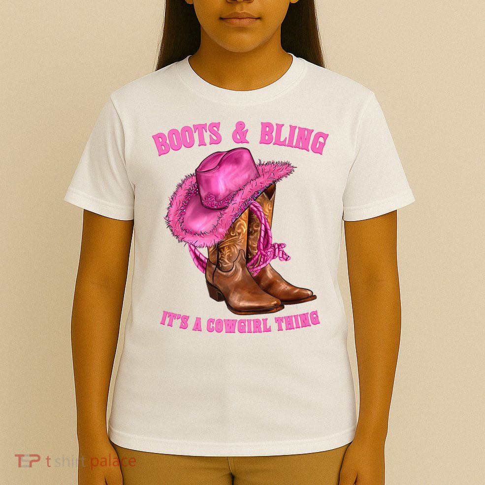 Boot And Bling It'S A Cowgirl Thing Western Rodeo Cowgirl T-Shirt