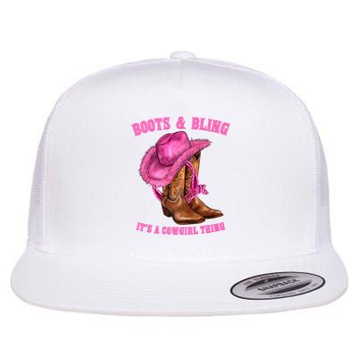 Boot And Bling It'S A Cowgirl Thing Western Rodeo Cowgirl Flatbill Hat