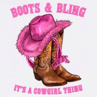 Boot And Bling It'S A Cowgirl Thing Western Rodeo Cowgirl Youth Performance Sprint T-Shirt