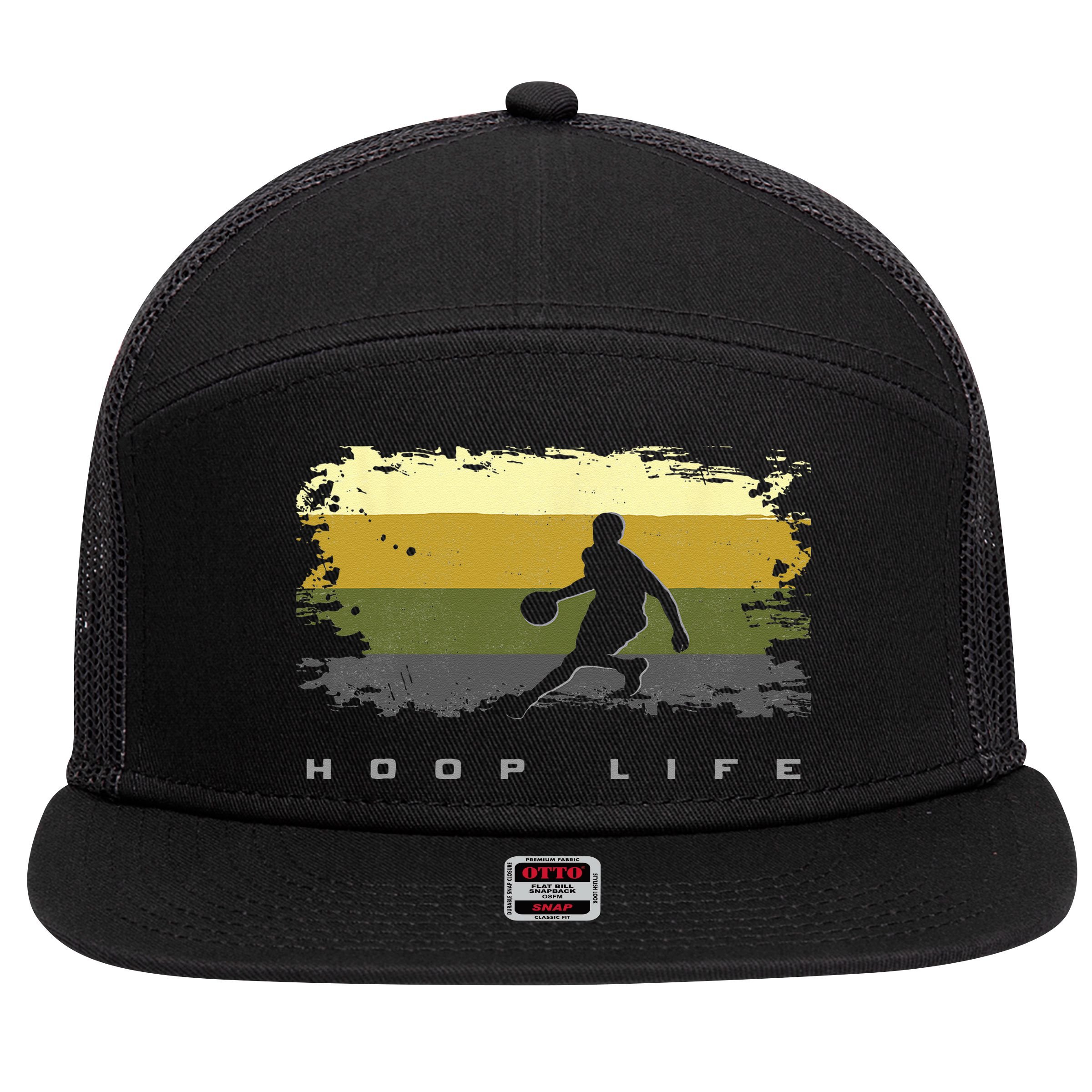 Basketball Apparel Basketball 7 Panel Mesh Trucker Snapback Hat