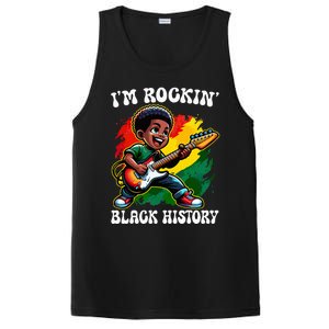 Black Afro Boy I'm Rockin' Black History Month Guitarist PosiCharge Competitor Tank