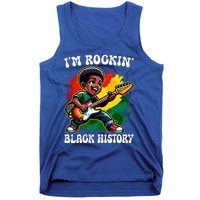 Black Afro Boy I'm Rockin' Black History Month Guitarist Tank Top