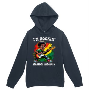 Black Afro Boy I'm Rockin' Black History Month Guitarist Urban Pullover Hoodie