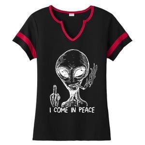 Because Aliens Ladies Halftime Notch Neck Tee