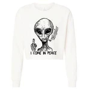 Because Aliens Cropped Pullover Crew