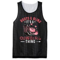 Boots And Bling Its A Cowgirl Thing Cowgirl Country Mesh Reversible Basketball Jersey Tank