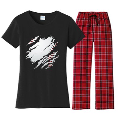 Baseball Apparel Baseball Women's Flannel Pajama Set