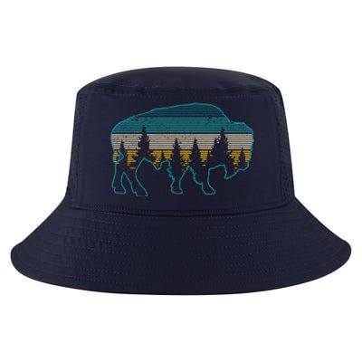 Bison American Buffalo Vintage National Park Souvenir Gift Cool Comfort Performance Bucket Hat