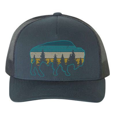 Bison American Buffalo Vintage National Park Souvenir Gift Yupoong Adult 5-Panel Trucker Hat