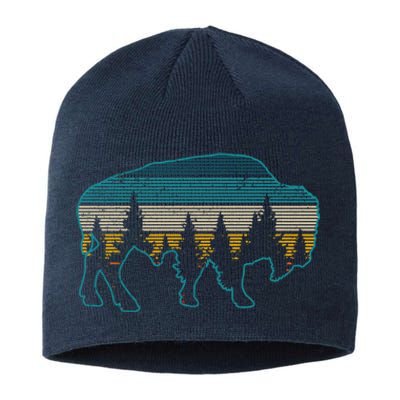 Bison American Buffalo Vintage National Park Souvenir Gift Sustainable Beanie